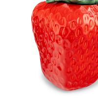 Three Ceramic Strawberry-Form Cookie Jars