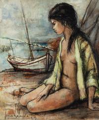 Untitled (Nude on a Beach)