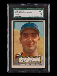 A 1952 Topps Bobby Thomson High Number Baseball Card No. 313 (SGC 5 EX)