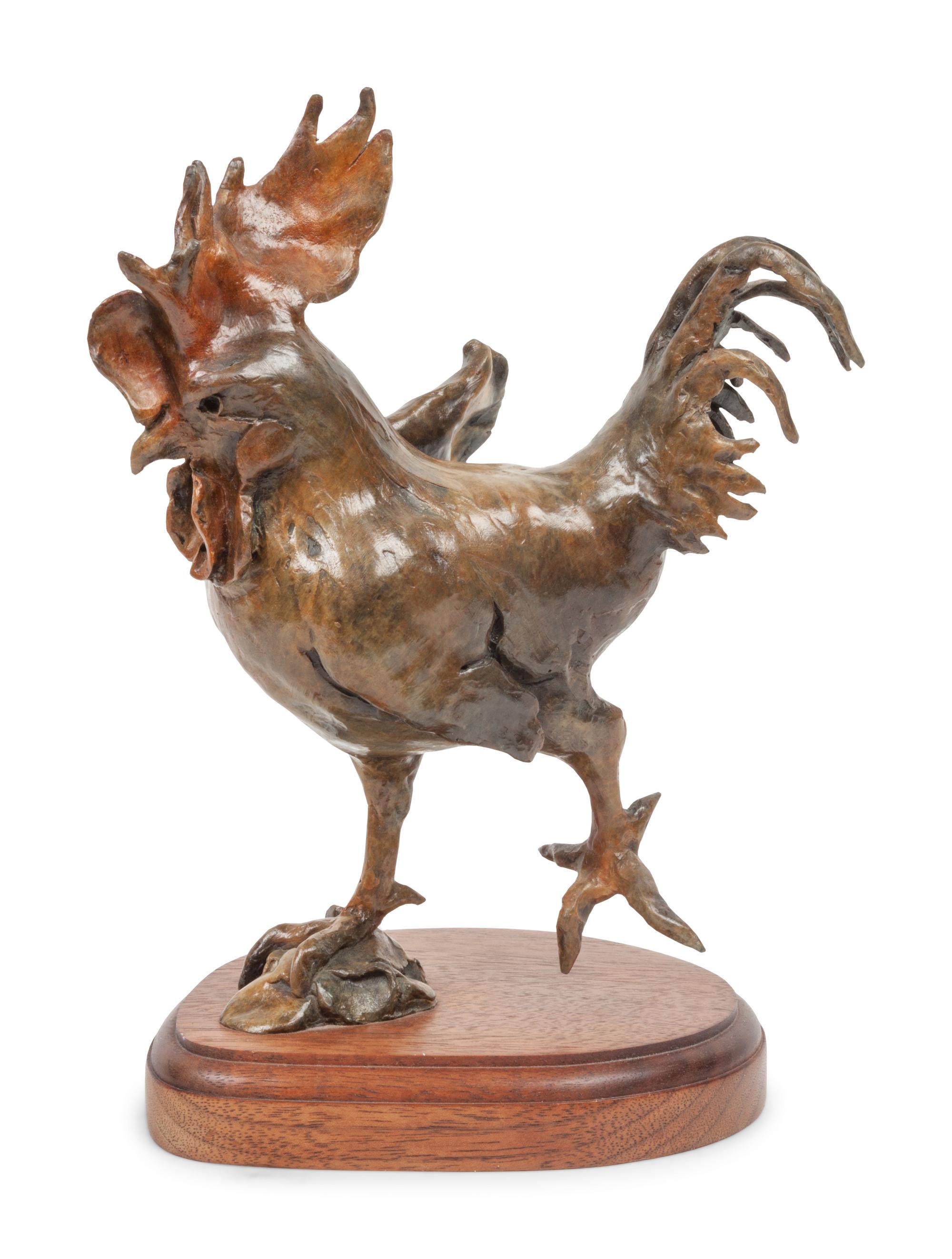 Two Sculptures: Rooster's Delight , edition 6/25 and Strutting Rooster , Artist Proof 2/20
