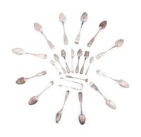 A Collection of Forty-Eight American Coin Silver Spoons