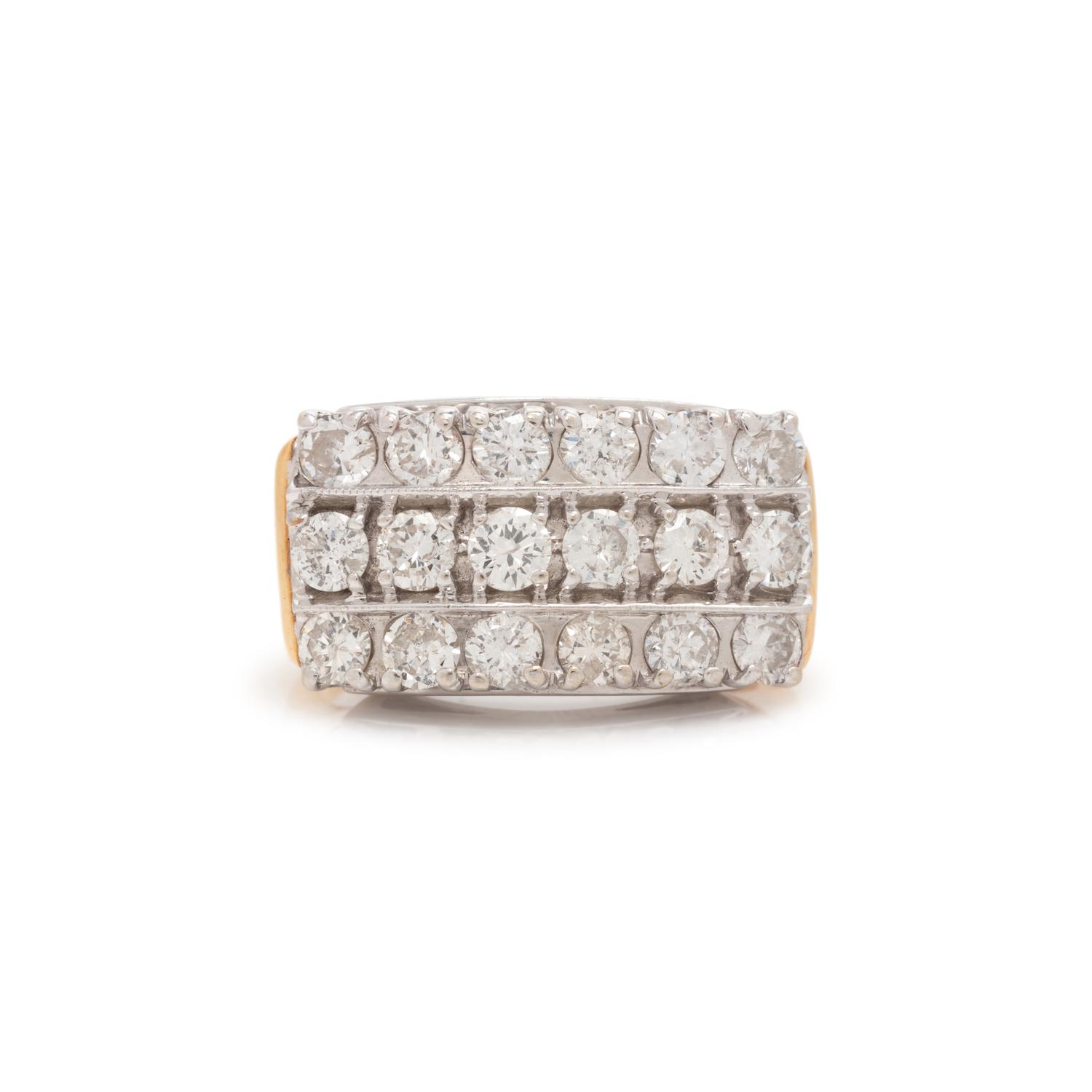 BICOLOR GOLD AND DIAMOND RING