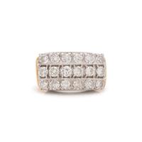 BICOLOR GOLD AND DIAMOND RING