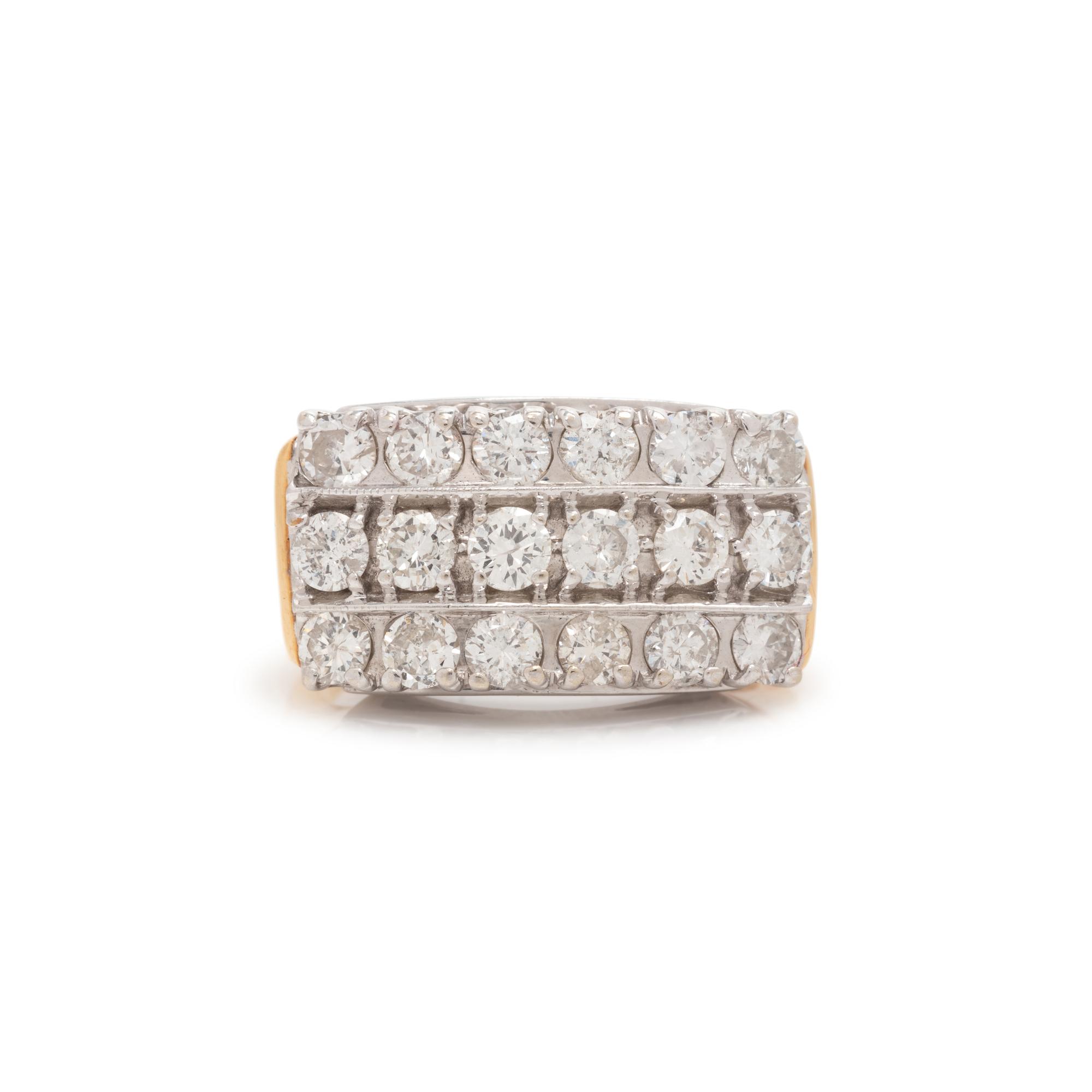 BICOLOR GOLD AND DIAMOND RING
