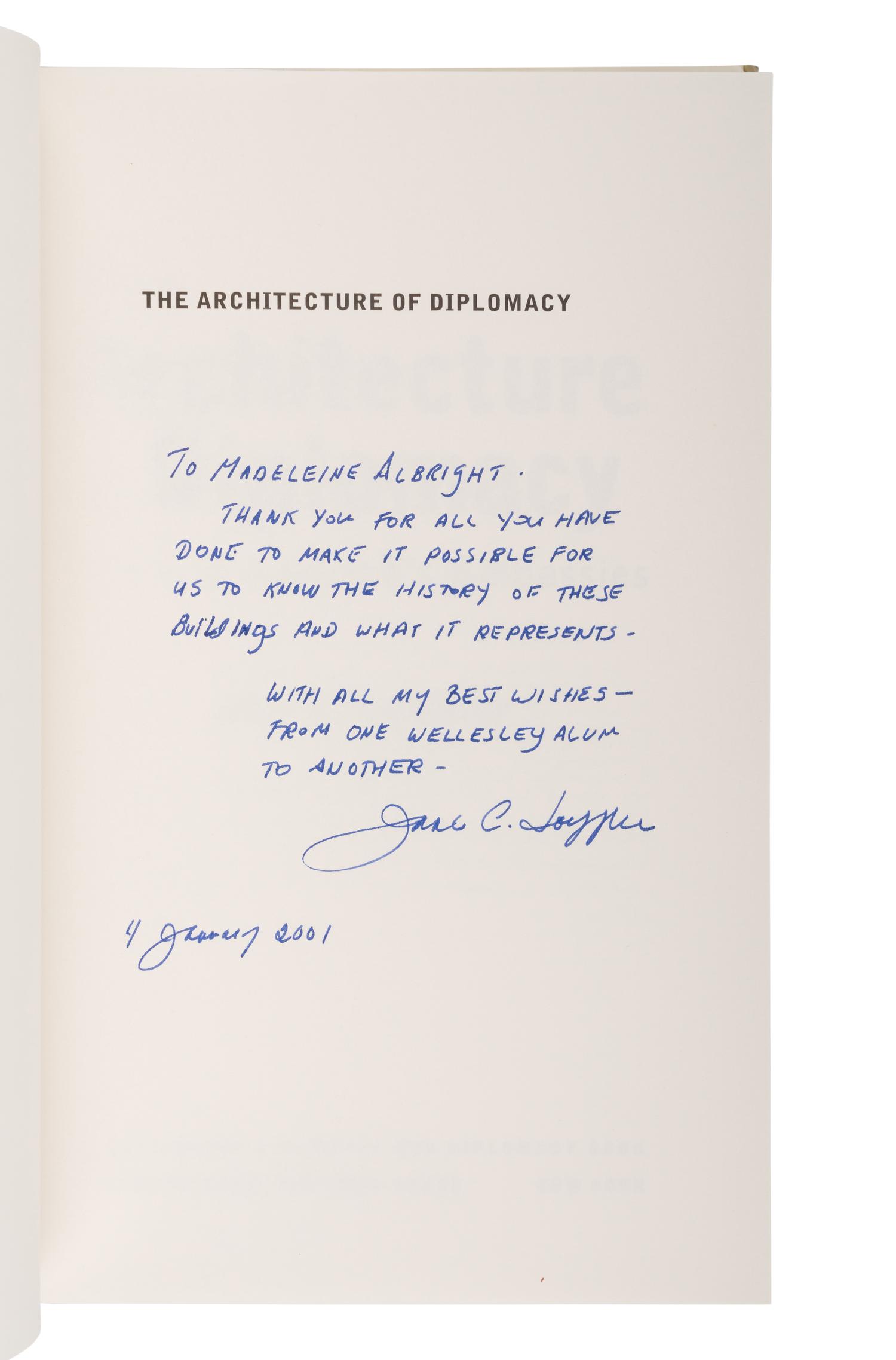 MILITARY PHILOSOPHY A group of 6 FIRST EDITIONS INSCRIBED TO SECRETARY ALBRIGHT: