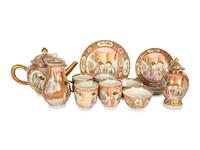 A Chinese Export Famille Rose and Parcel Gilt Porcelain Tea Service — 19th/20th Century