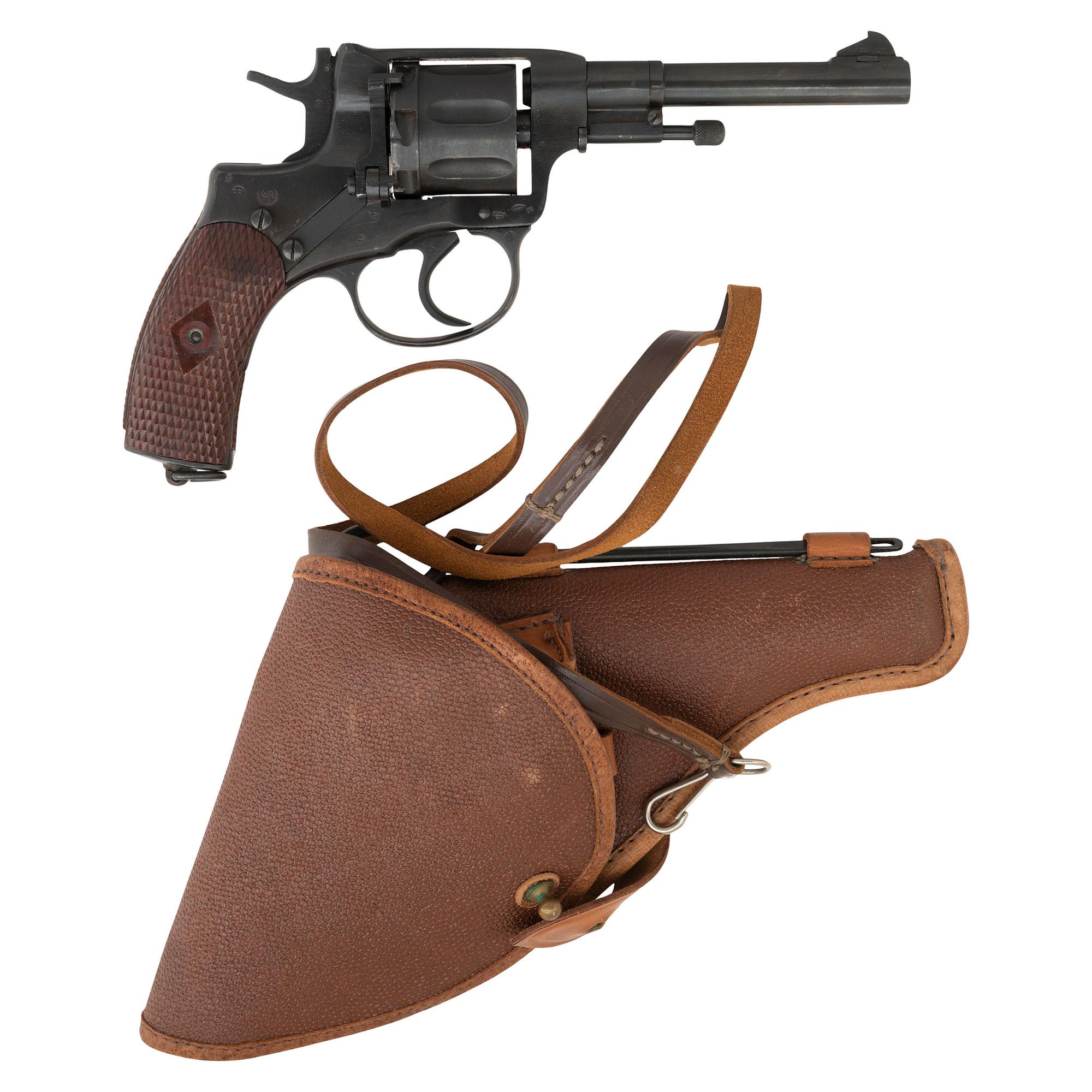 **Soviet Nagant M1895 Revolver Dated 1944 with Holster