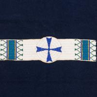 Sioux Beaded Blanket Strip, on Trade Wool Blanket