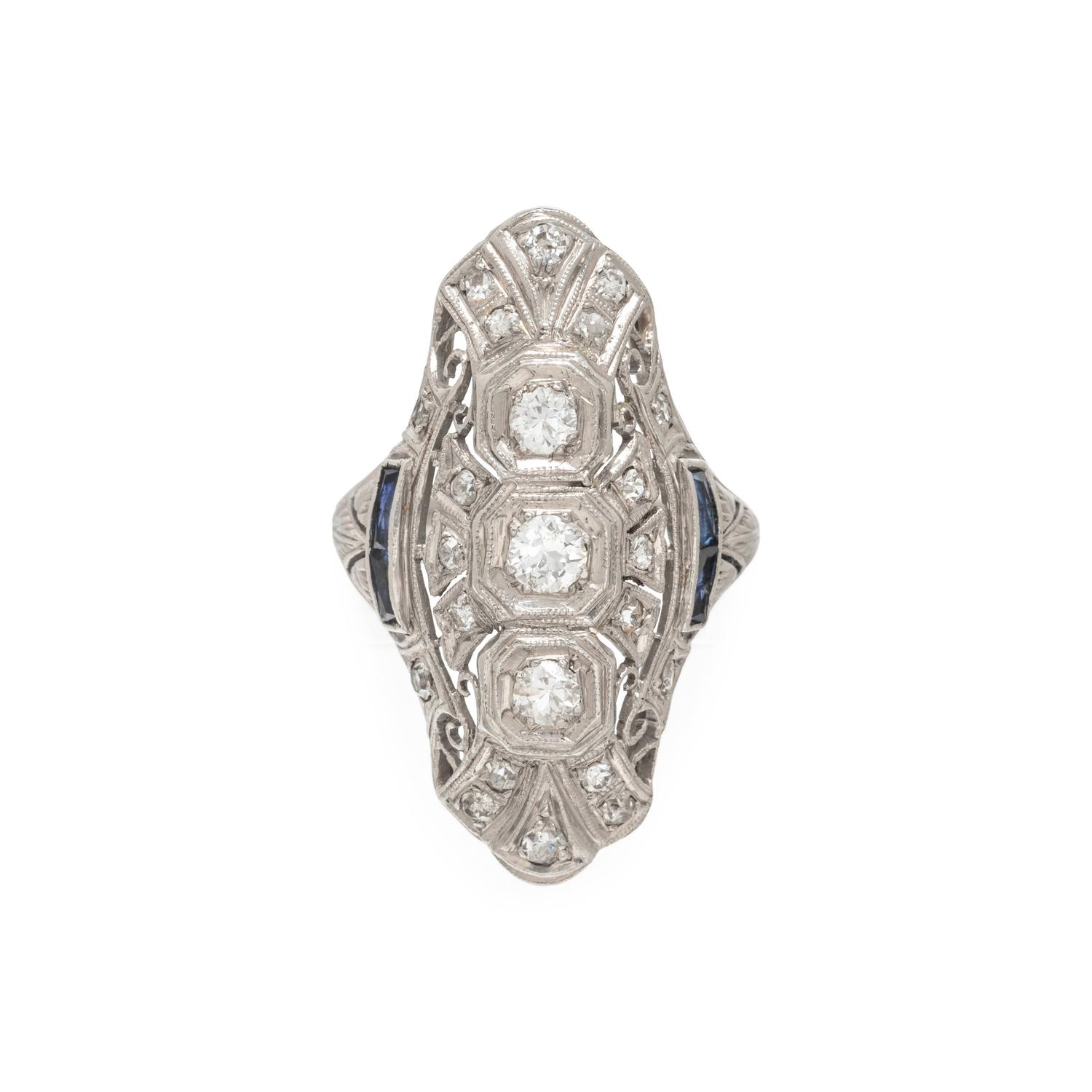 ART DECO, DIAMOND RING