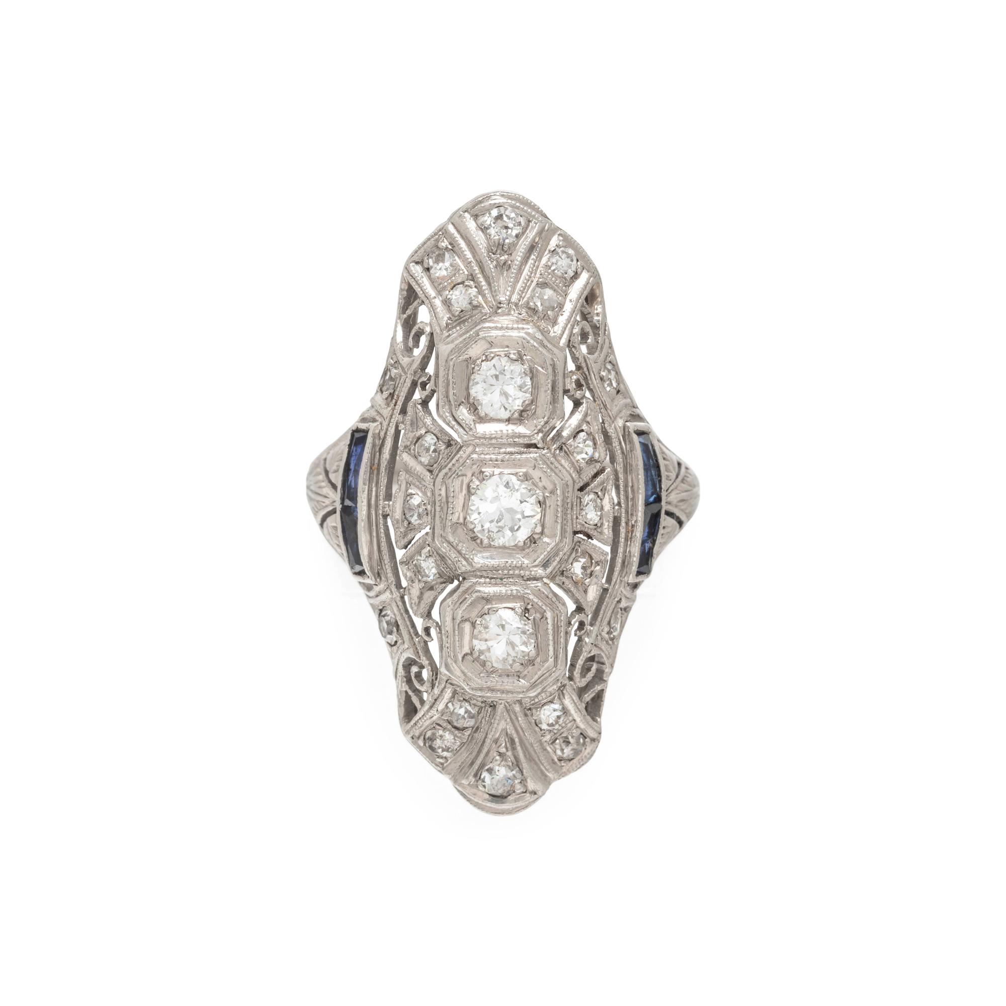 ART DECO, DIAMOND RING