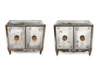 A Pair of Contemporary Mirrored Chests of Drawers