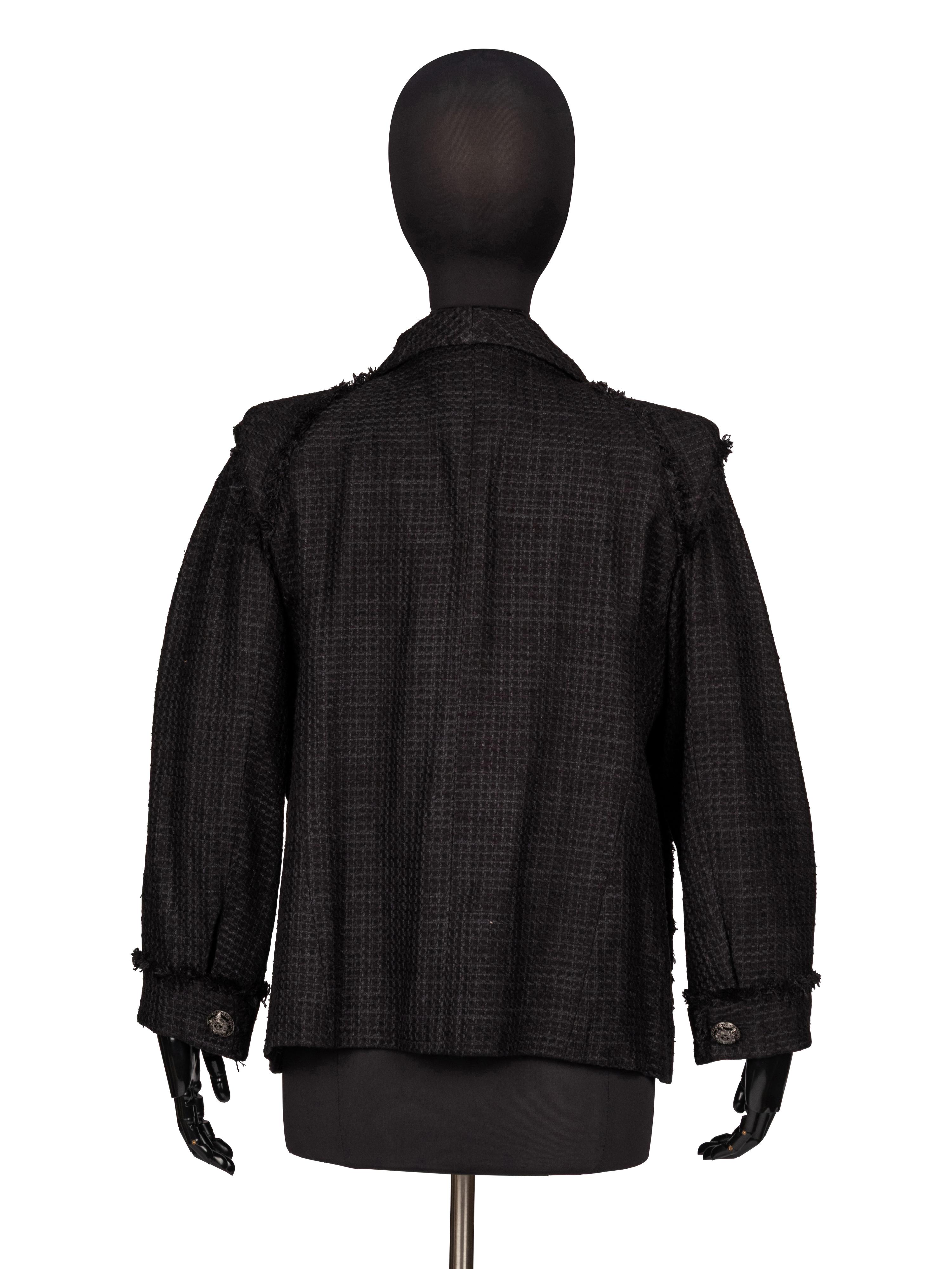 Chanel, Black Silk Tweed Jacket