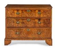 A George III Walnut and Oak Chest of Drawers