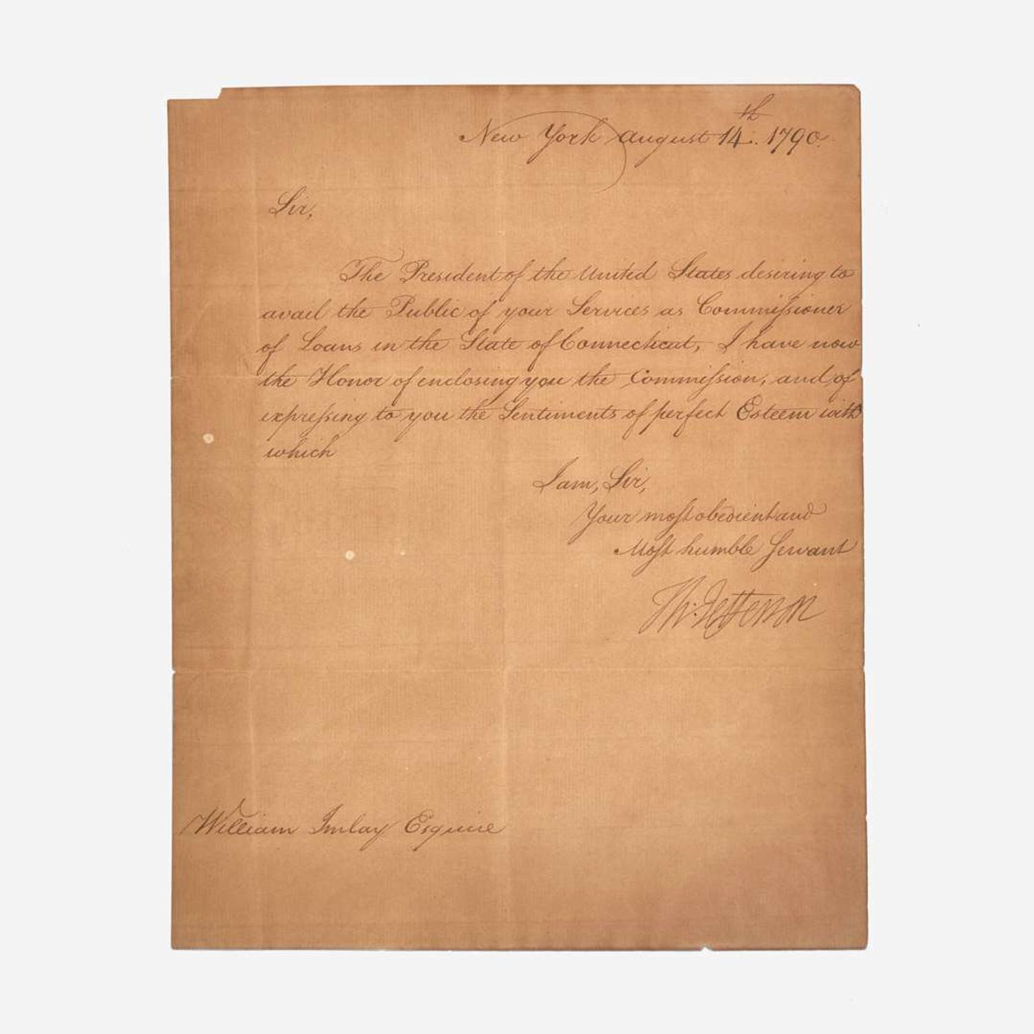 [Presidential] Jefferson, Thomas Manuscript Document, signed