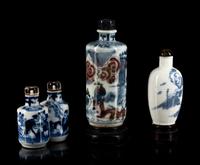 Three Chinese Porcelain Snuff Bottles