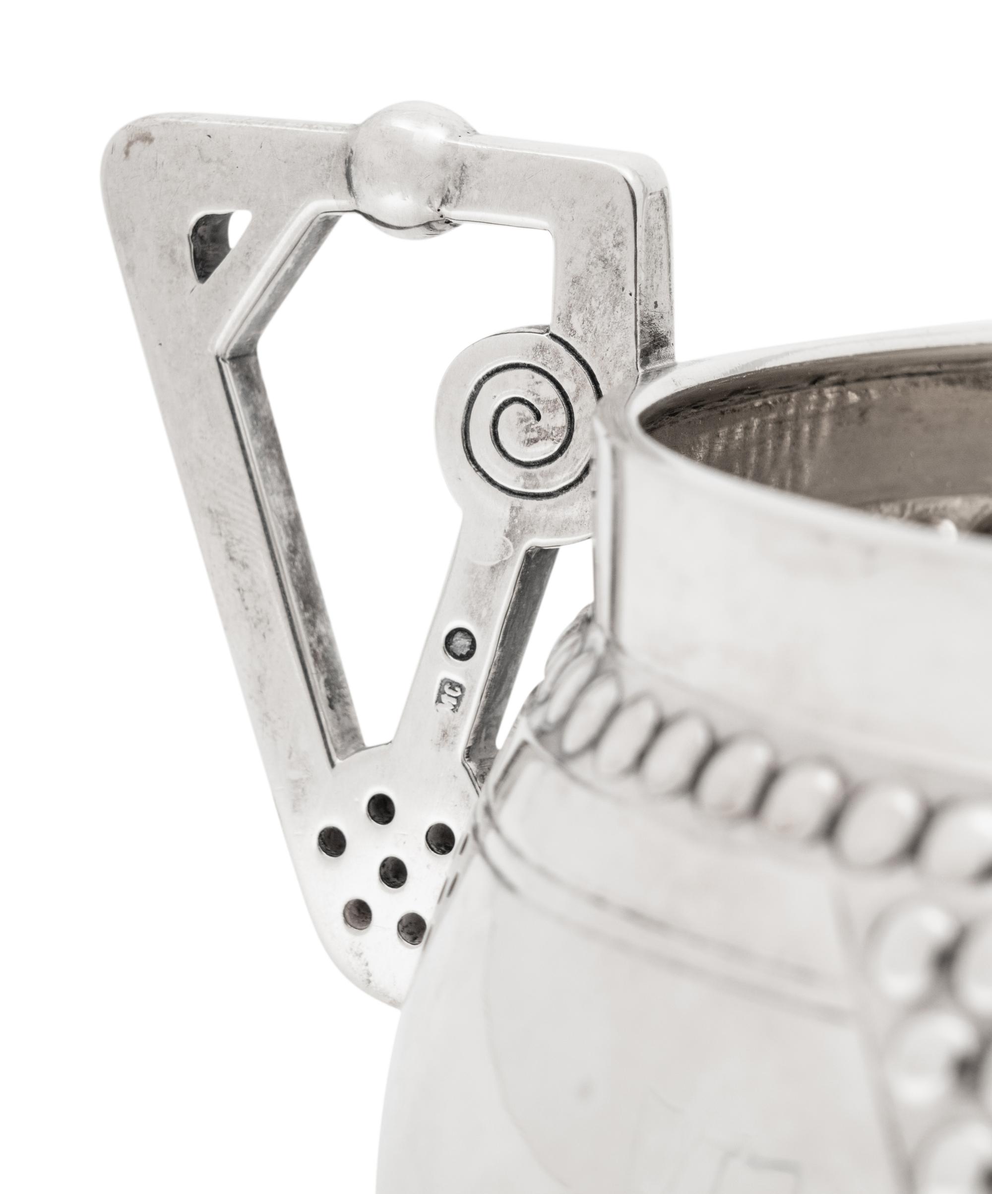 A Russian Silver Creamer and Sugar Bowl