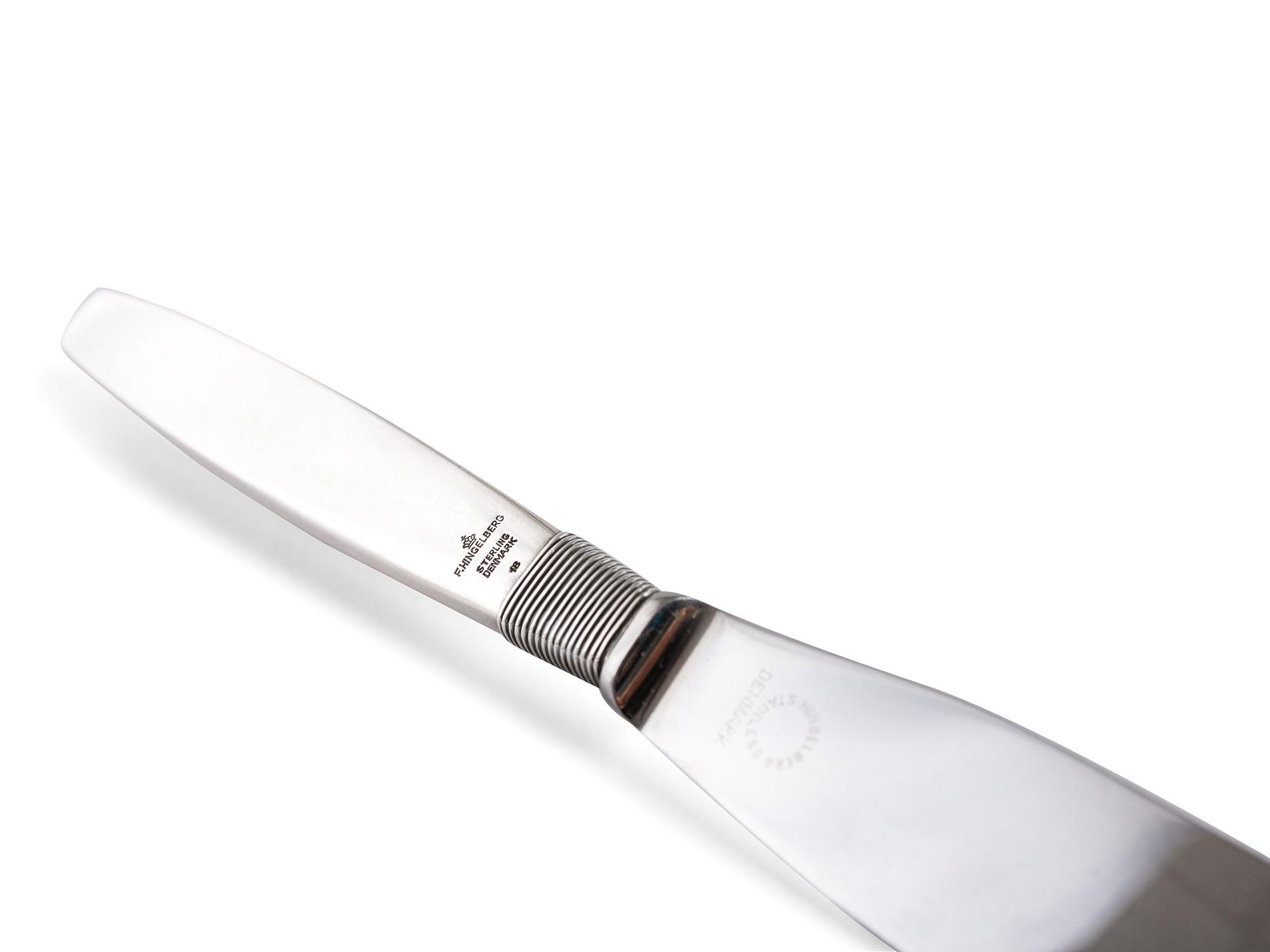 A Frantz Hingelberg Silver Flatware Service