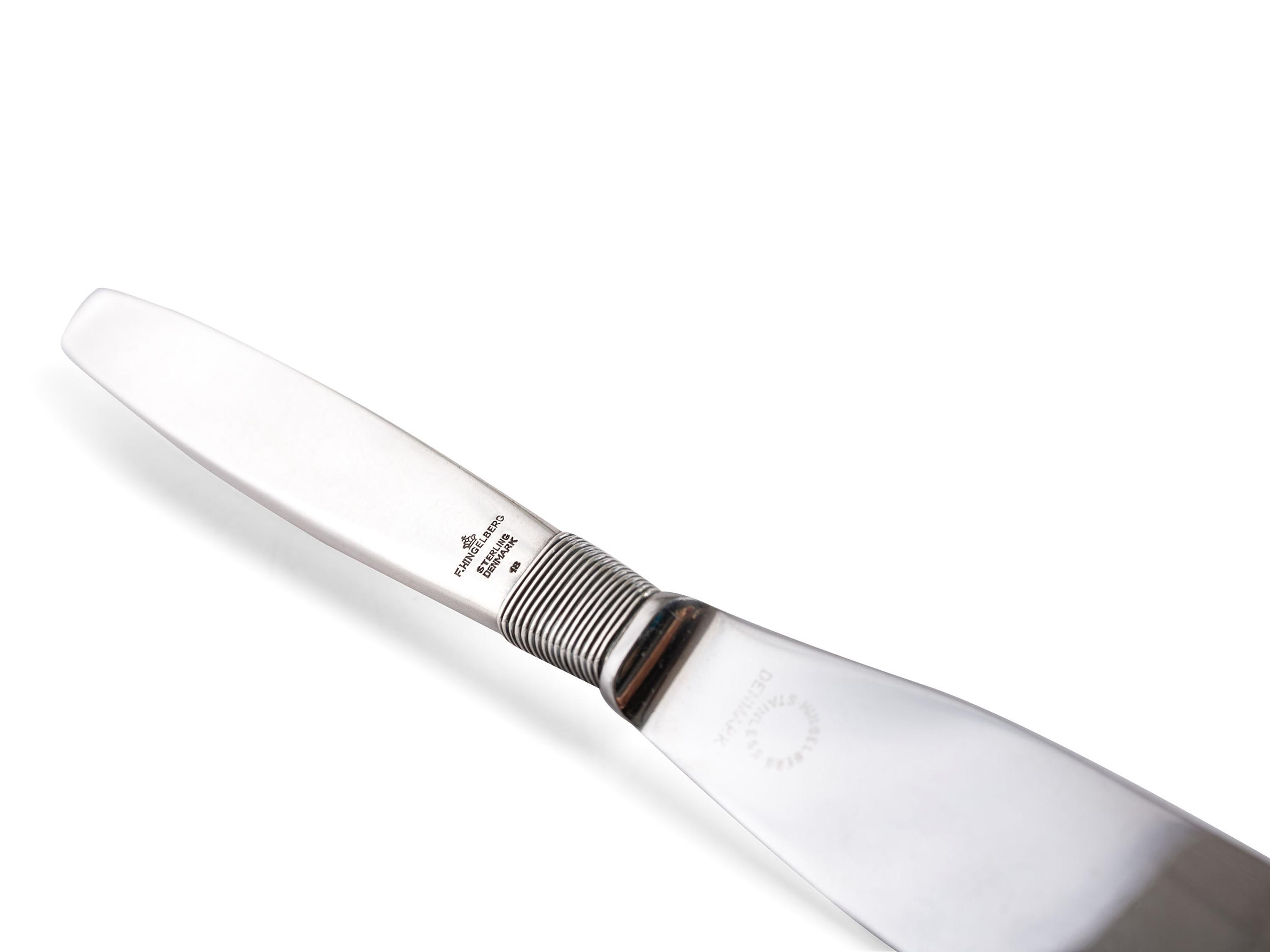 A Frantz Hingelberg Silver Flatware Service