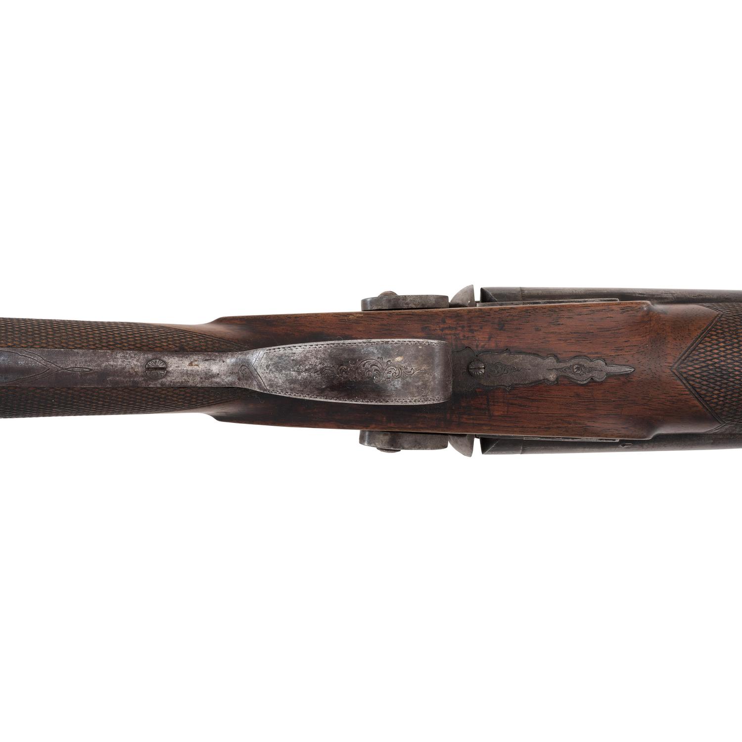 Belgian 8 Bore Percussion Double Barrel Shotgun