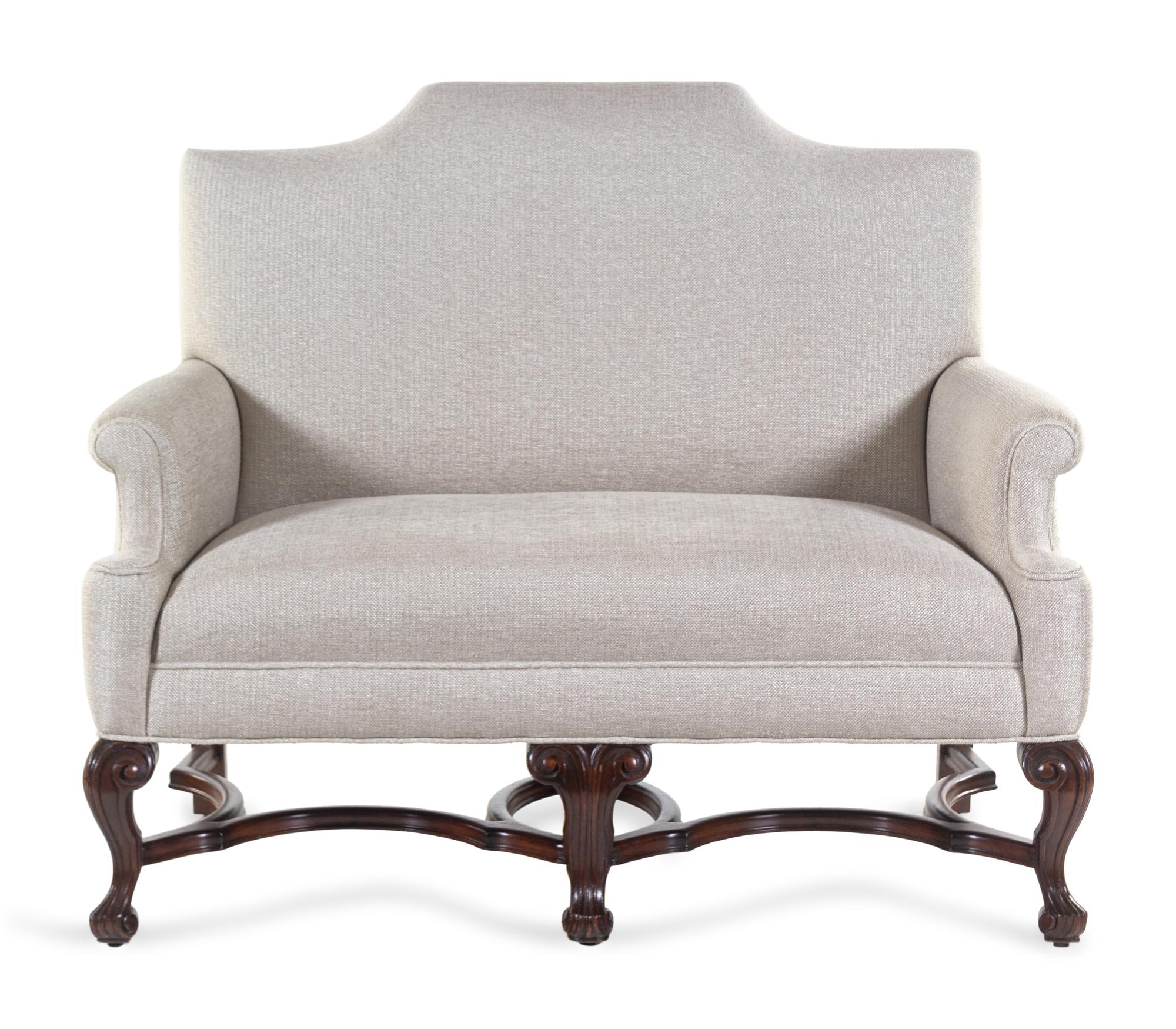 A William and Mary Style Carved Walnut Settee