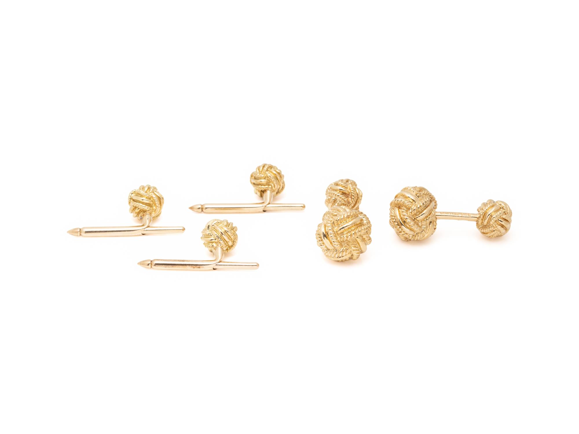 TIFFANY & CO., SCHLUMBERGER, YELLOW GOLD 'LOVE KNOT' DRESS SET