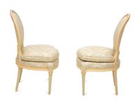 A Pair of Louis XVI Style Painted Side Chairs — Late 19th/Early 20th Century