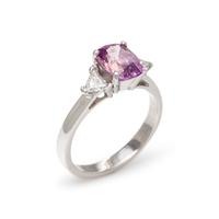 PINK SAPPHIRE AND DIAMOND RING