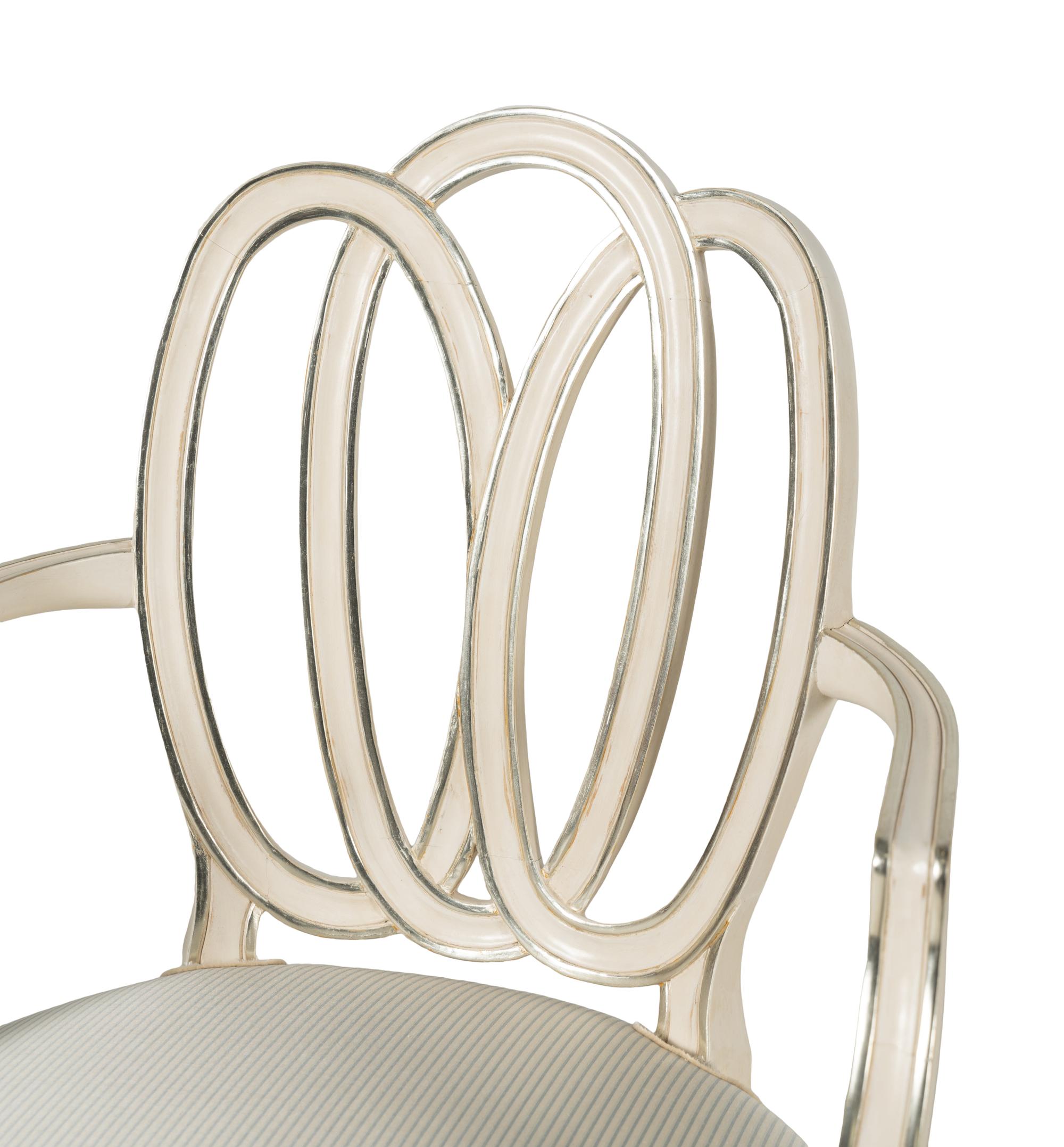 A Set of Four Dennis and Leen Painting Dining Chairs