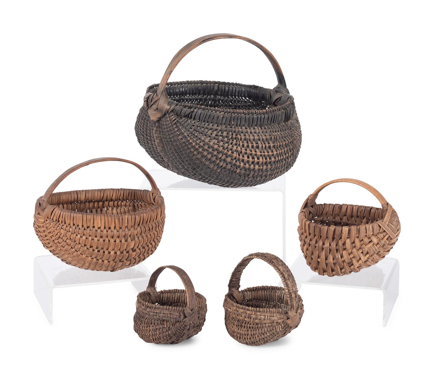 Five Woven Buttocks Baskets