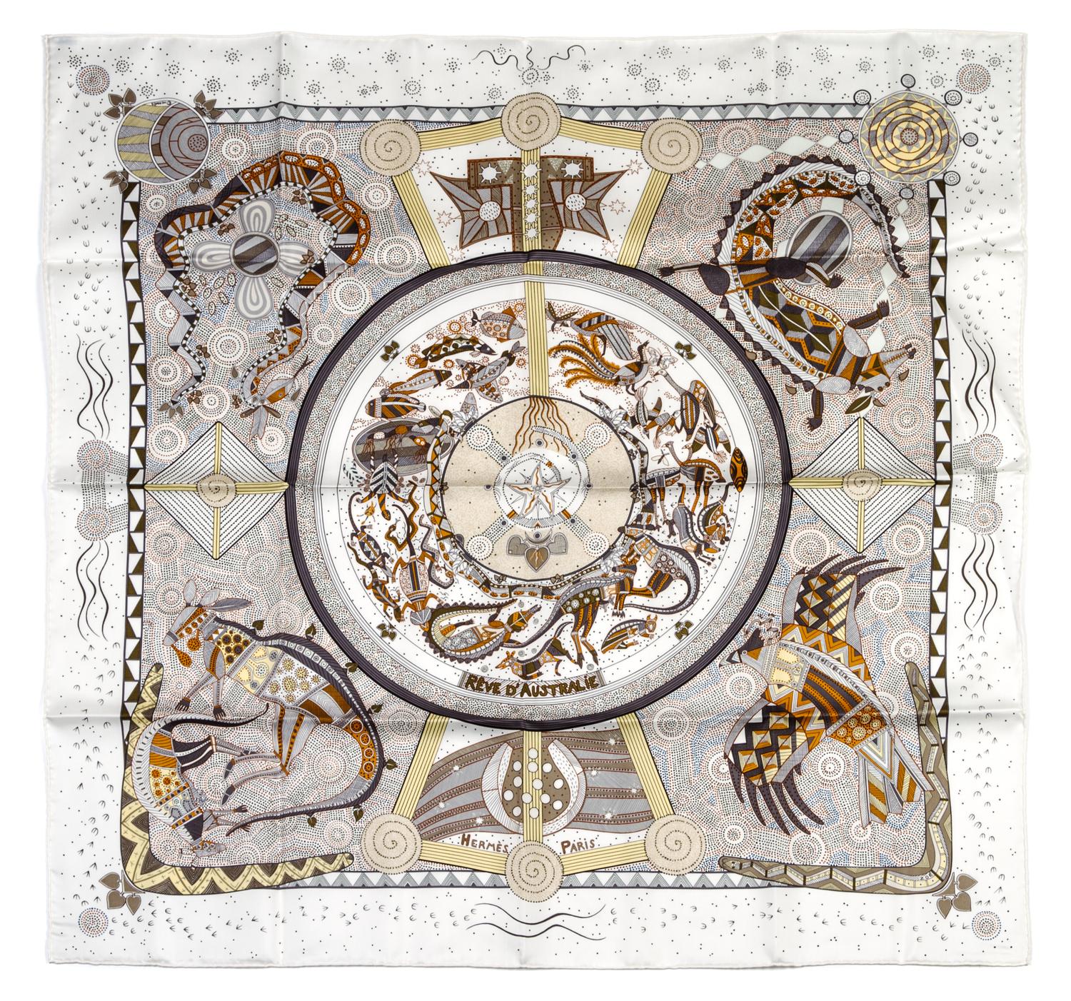 An Hermes Silk Scarf, 35 x 35 inches.