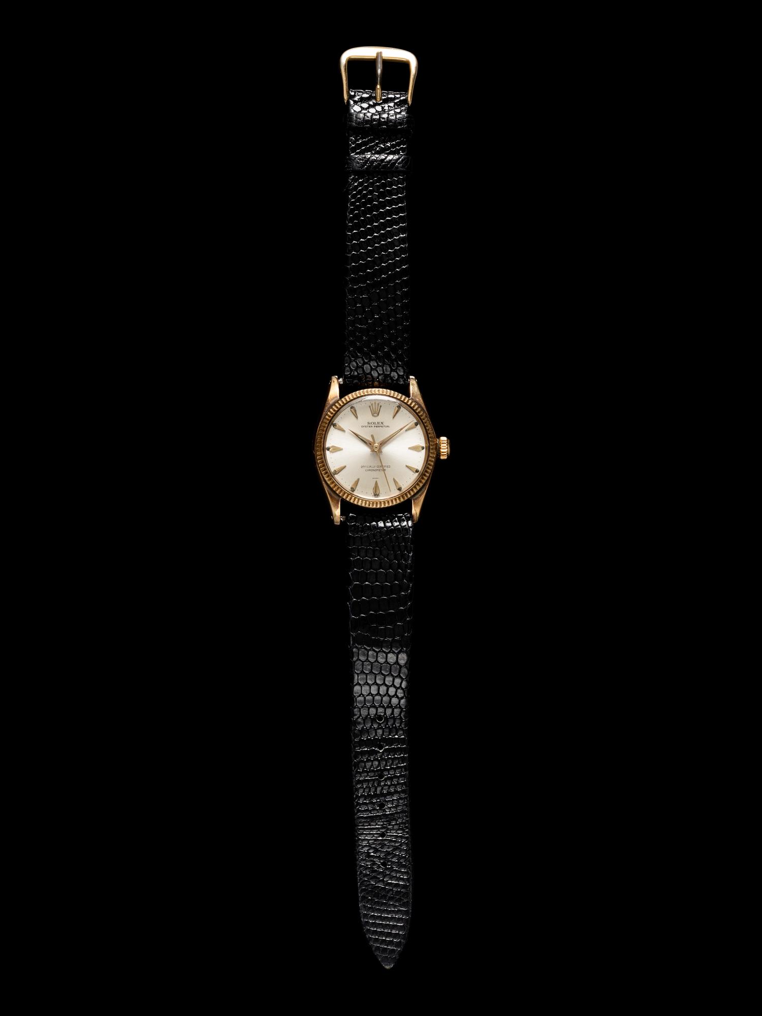 ROLEX, REF. 6551 14K YELLOW GOLD 'OYSTER PERPETUAL' WATCH