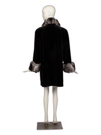 Sheared Mink Jacket with Chinchilla Trim and Fur Scarf