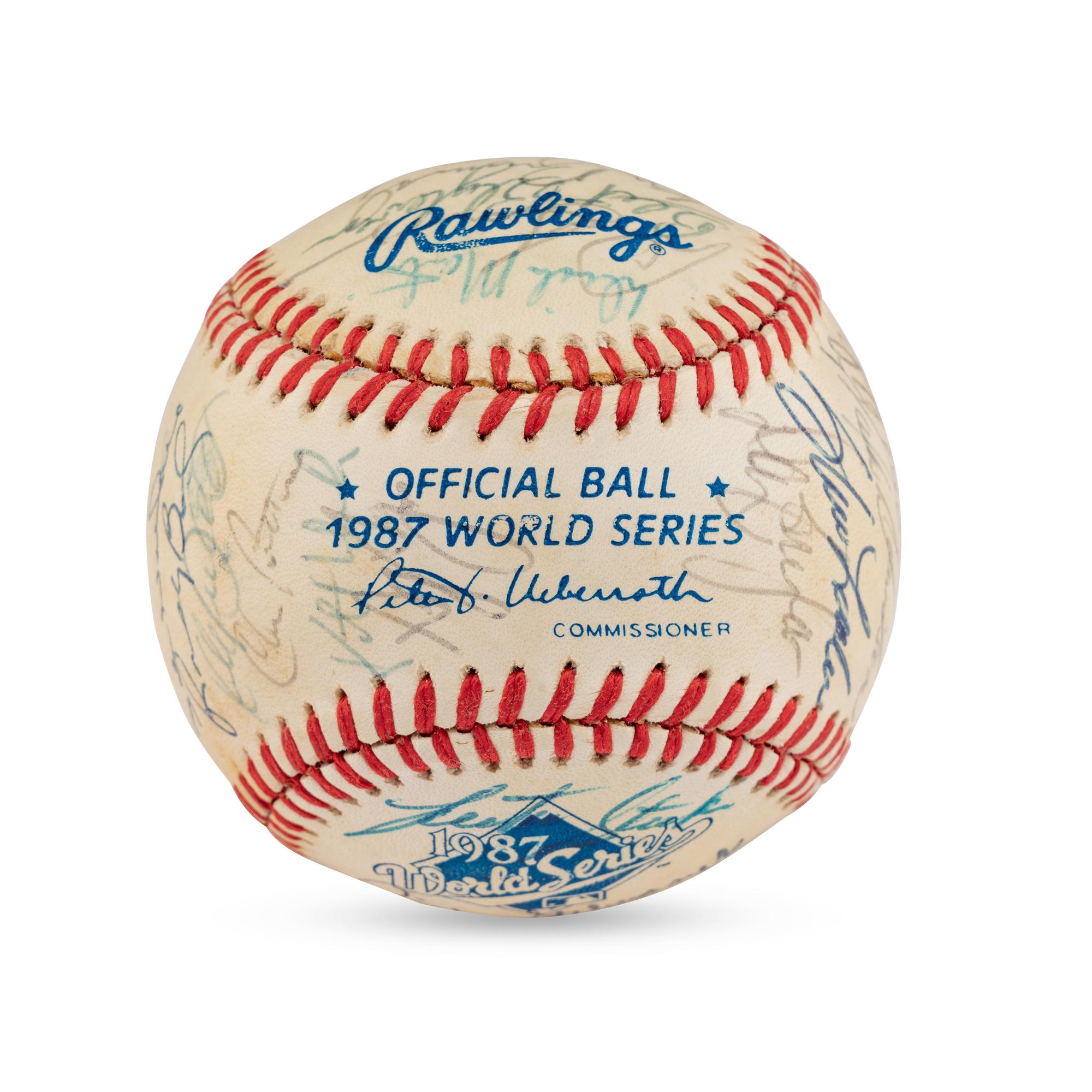 A 1987 World Series Champions Minnesota Twins Team Signed Autograph Baseball (Beckett Authentication Services Letter of Authenticity)