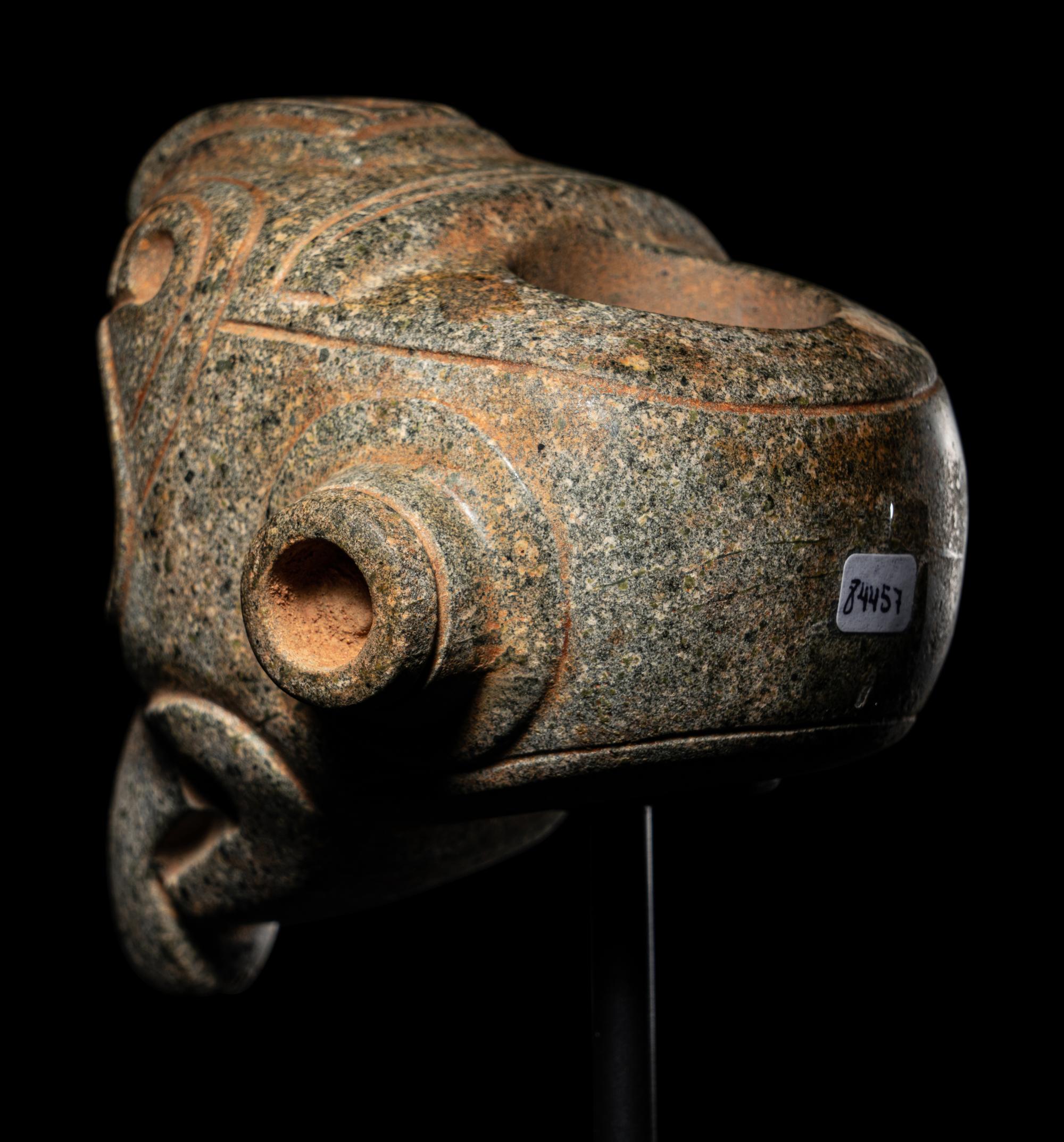 A Costa Rican Jade Anthropomorphic Mace Head