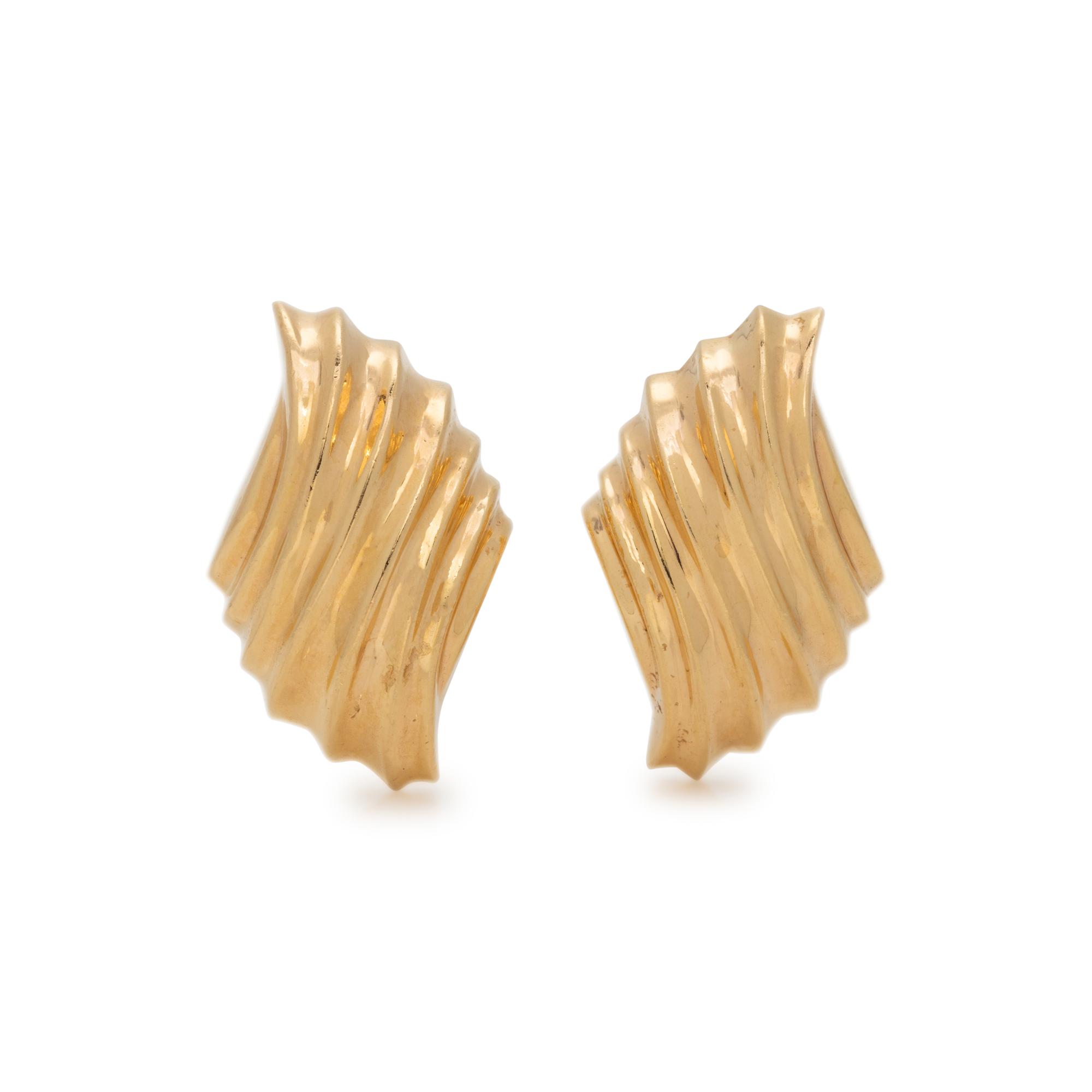 YELLOW GOLD EARCLIPS