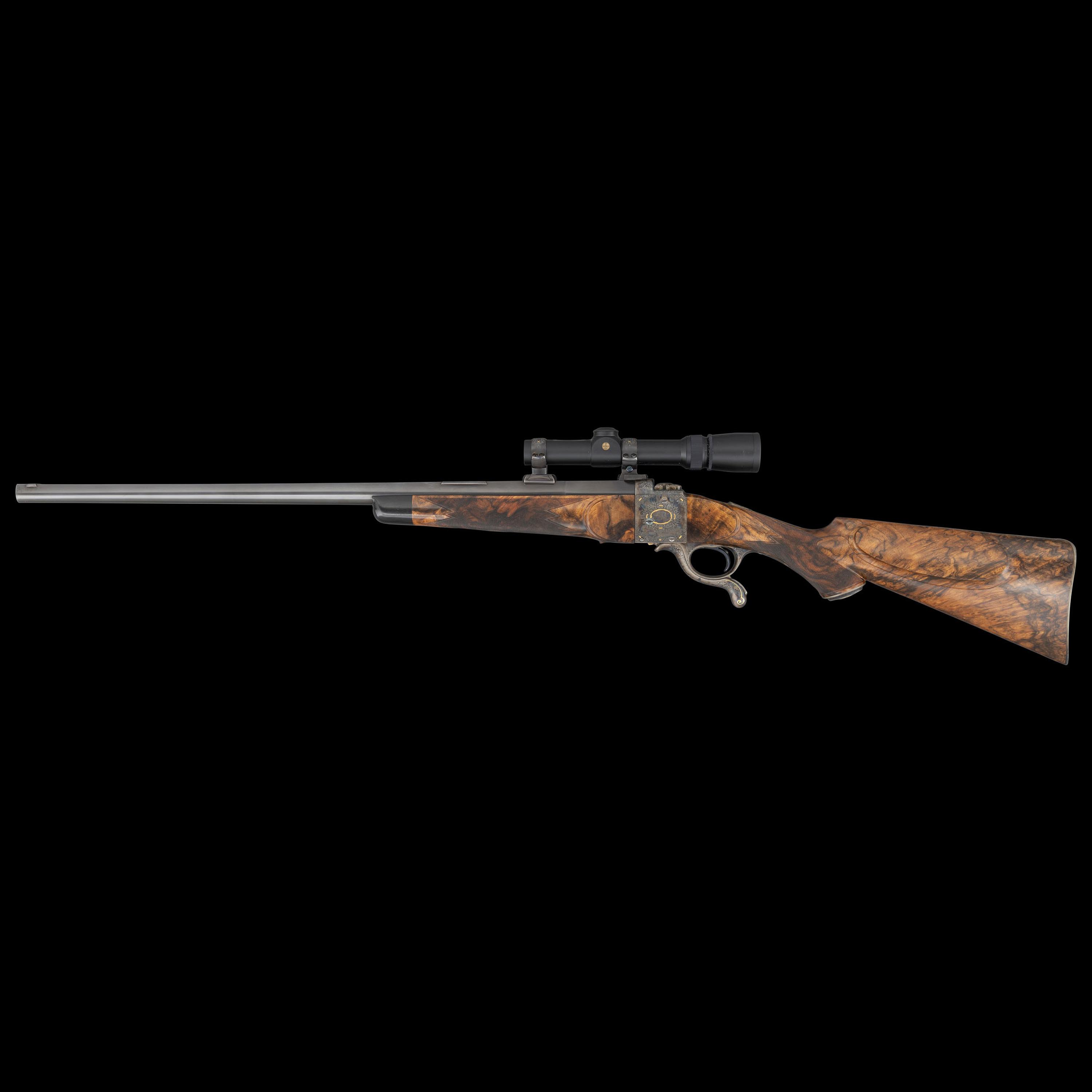 *Holland & Woodward No. 2 Farquharson Pattern Rifle in .303 British Restored by Heilman and Hensley with Engraving by Terry Wallace
