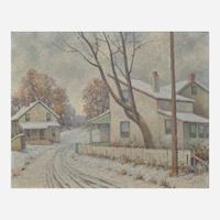 Albert Van Nesse Greene (American, 1887-1971) Cloudy Snow Scene