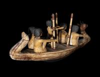 An Egyptian Wood Model Boat