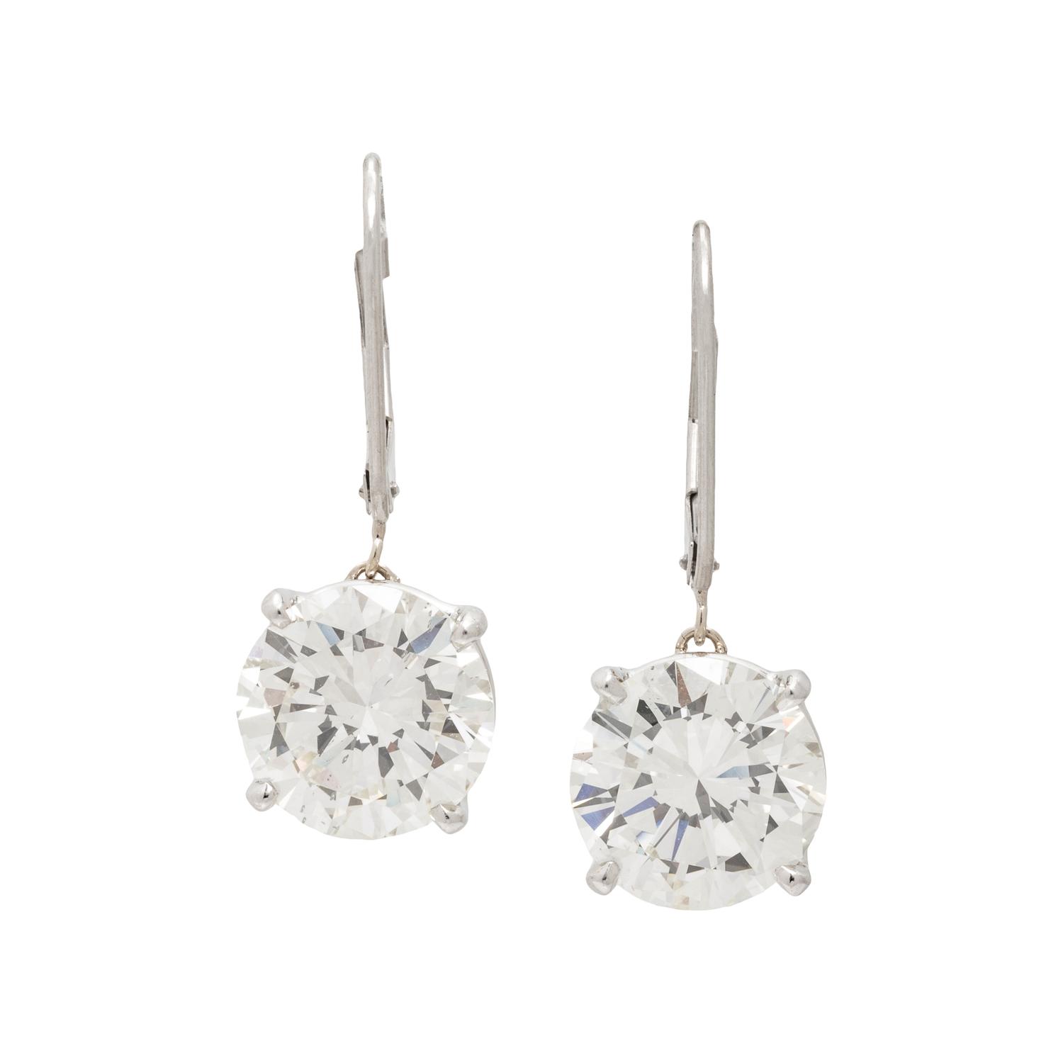 PLATINUM AND DIAMOND EARRINGS