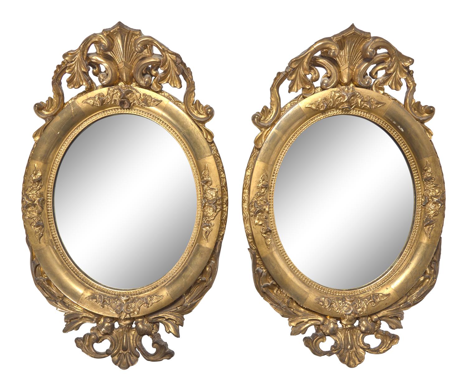 A Pair of Victorian Giltwood Mirrors