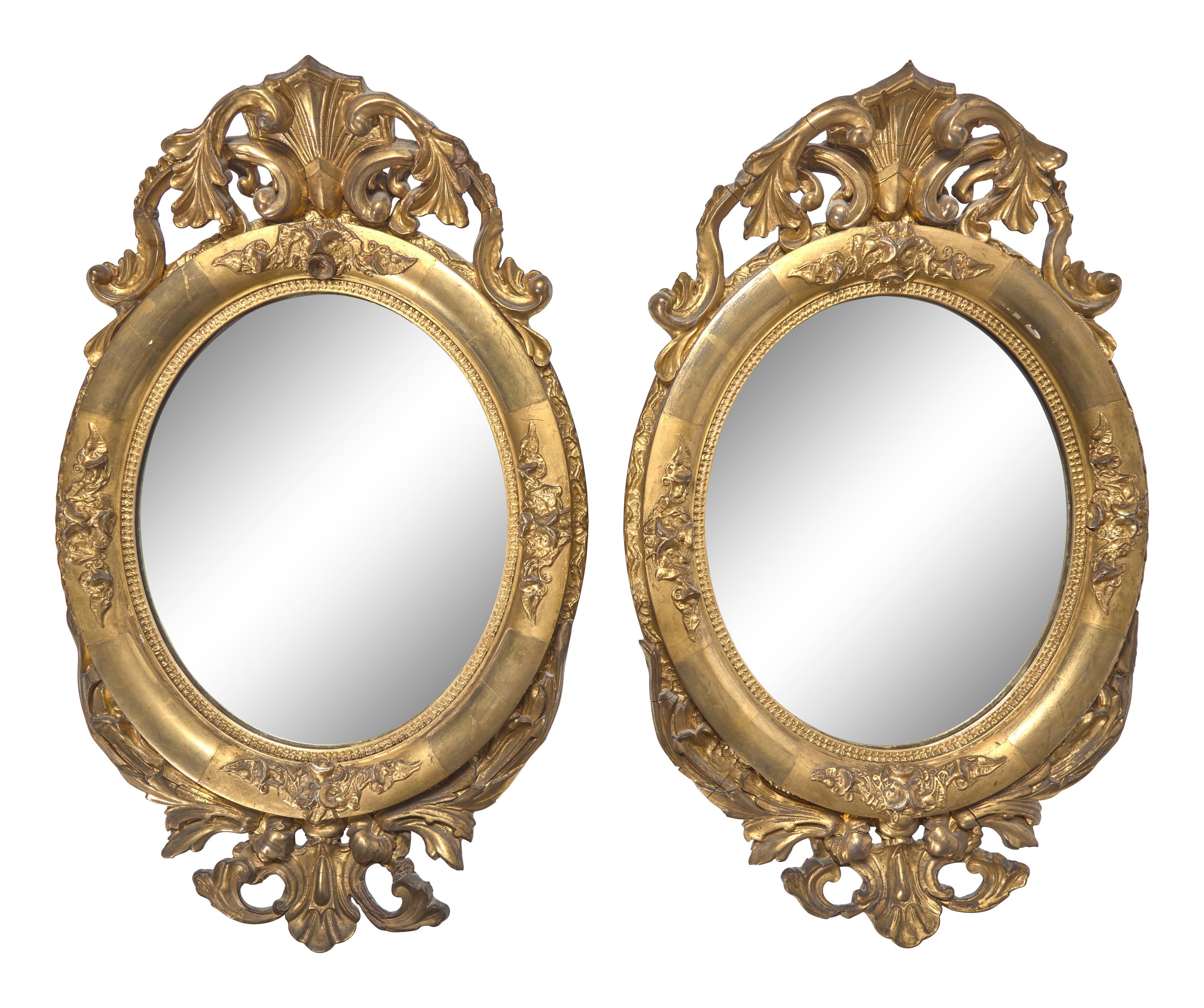 A Pair of Victorian Giltwood Mirrors