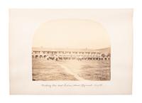[EARLY PHOTOGRAPHY] -- [JAMAICA & UNITED STATES]. A group of 26 albumen photographs, some featuring Black subjects, incl. troops drilling in Kingston.