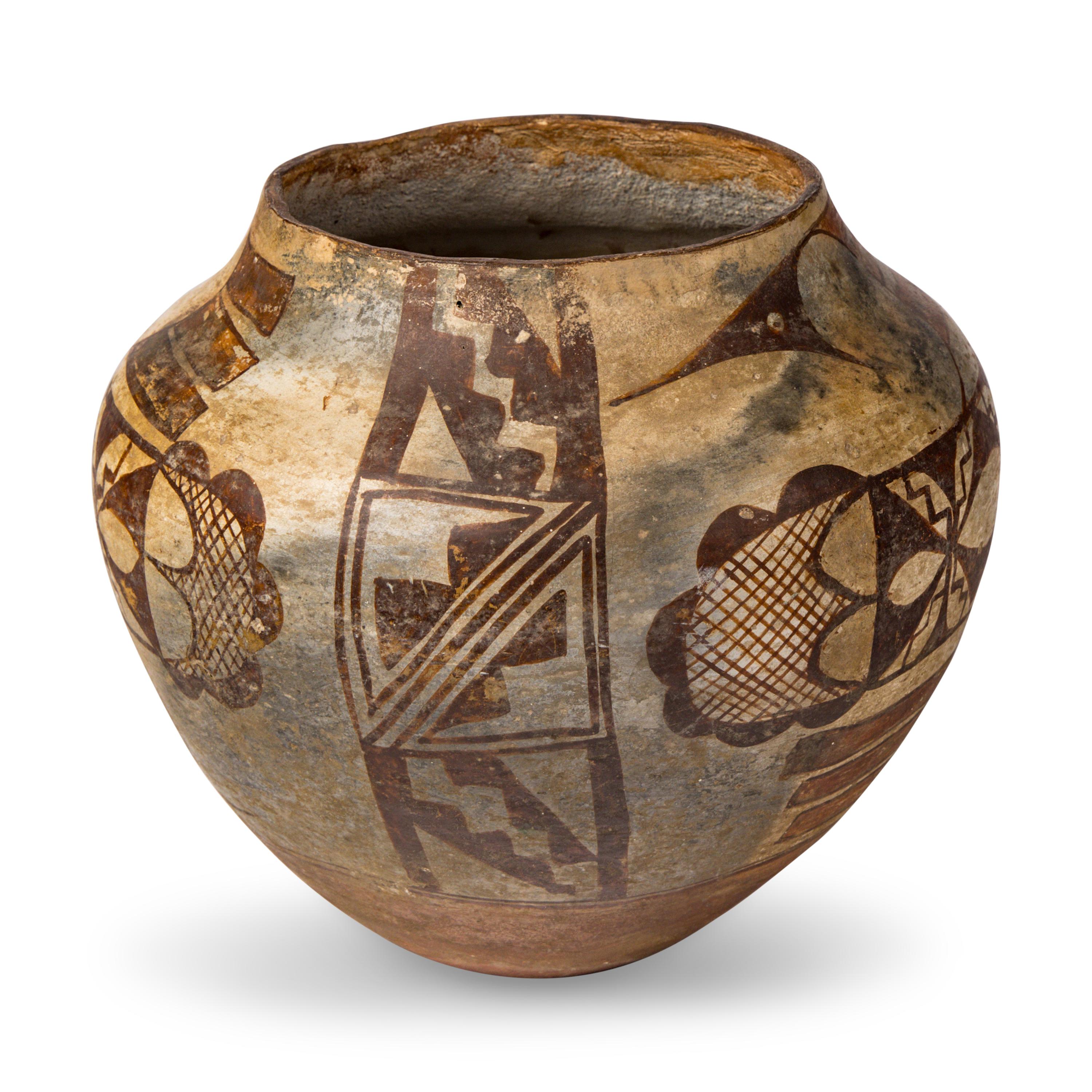Acoma / Laguna Polychrome Pottery Jar