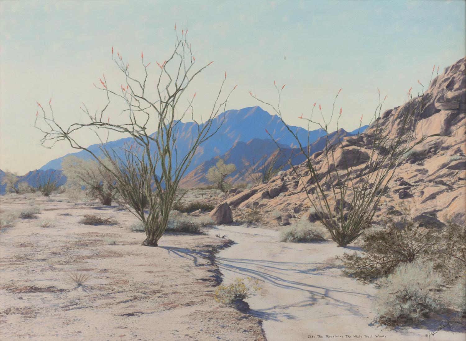Two Paintings, Into the Mountains the White Trail Winds and In the Path of the Storm