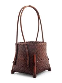 A Japanese Bamboo Ikebana Basket