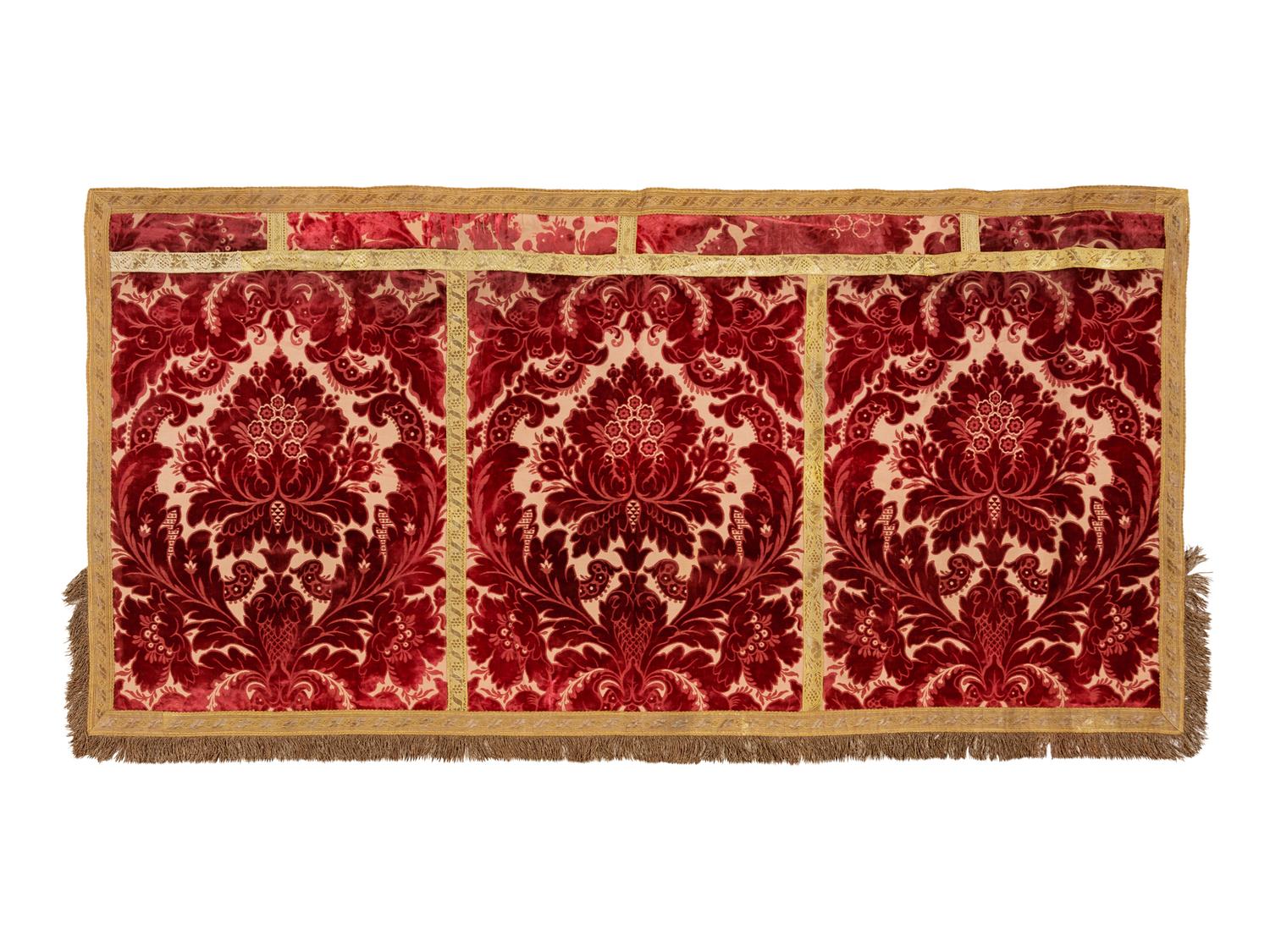 A Red Damask Altar Cloth