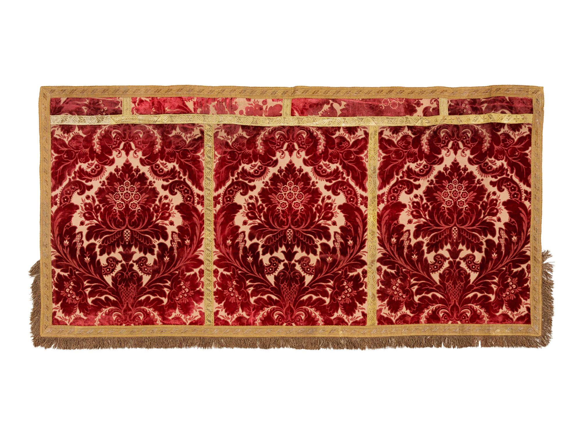 A Red Damask Altar Cloth