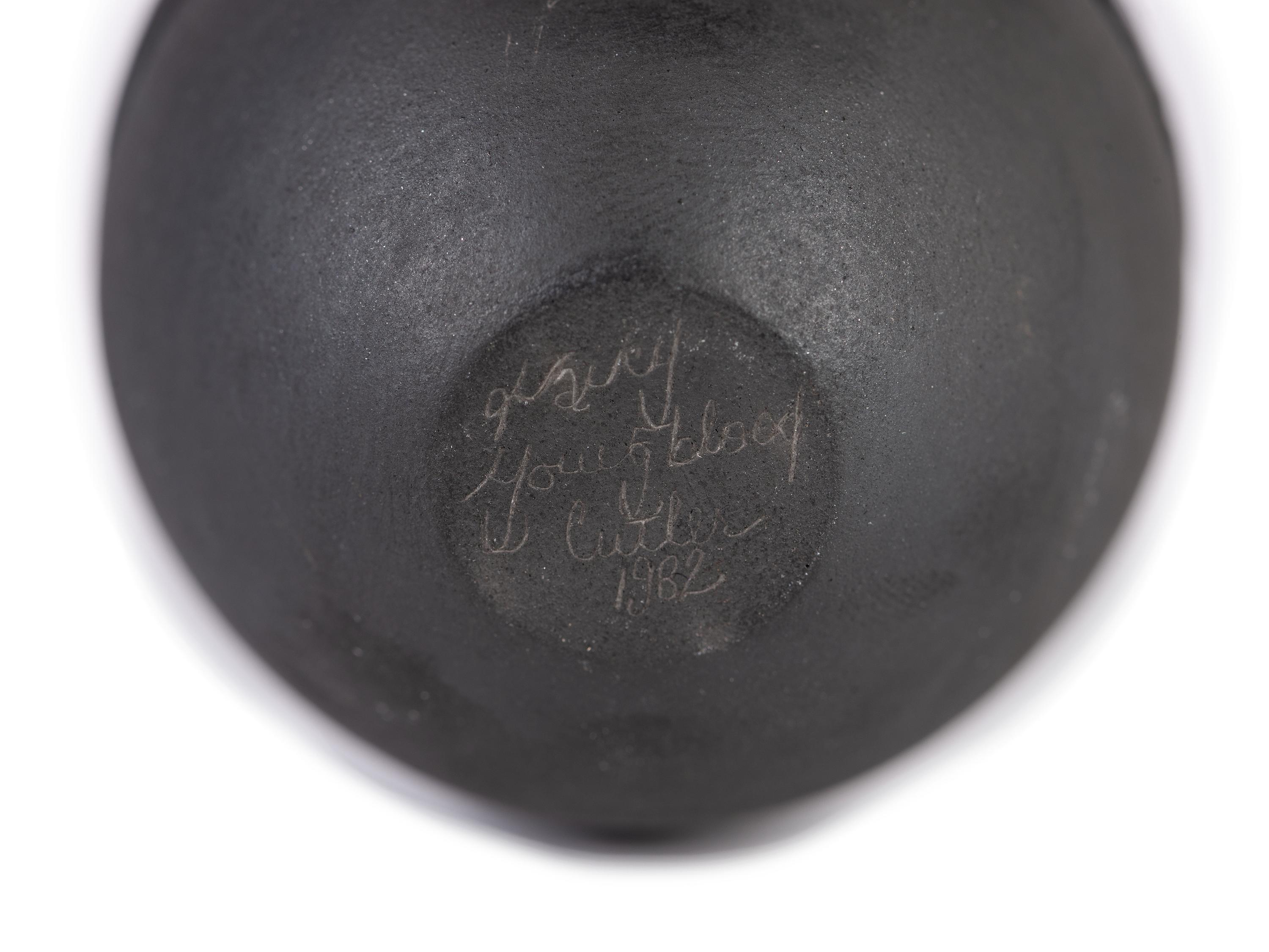 Miniature Carved Blackware Pottery