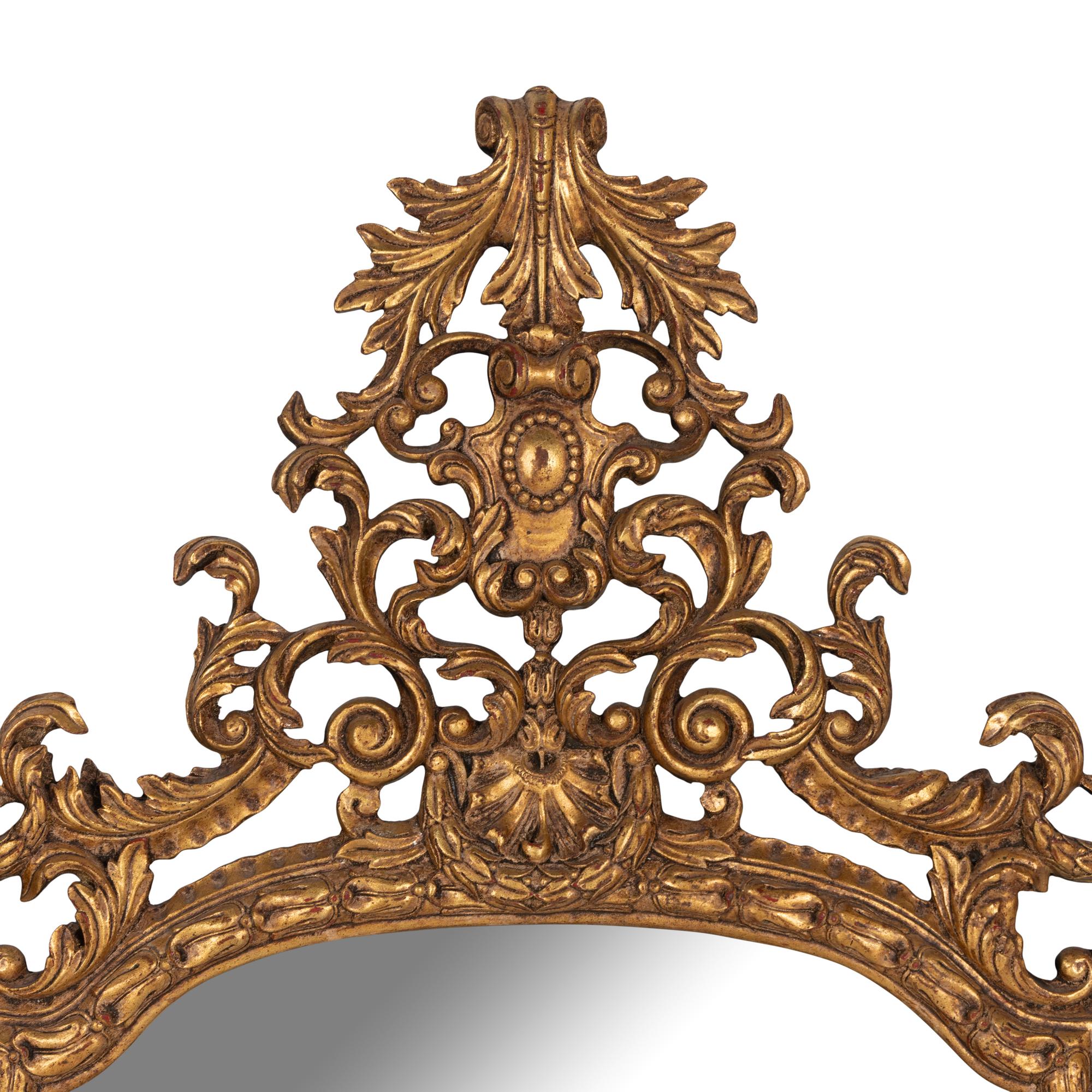 An Italian Rococo Style Giltwood Mirror