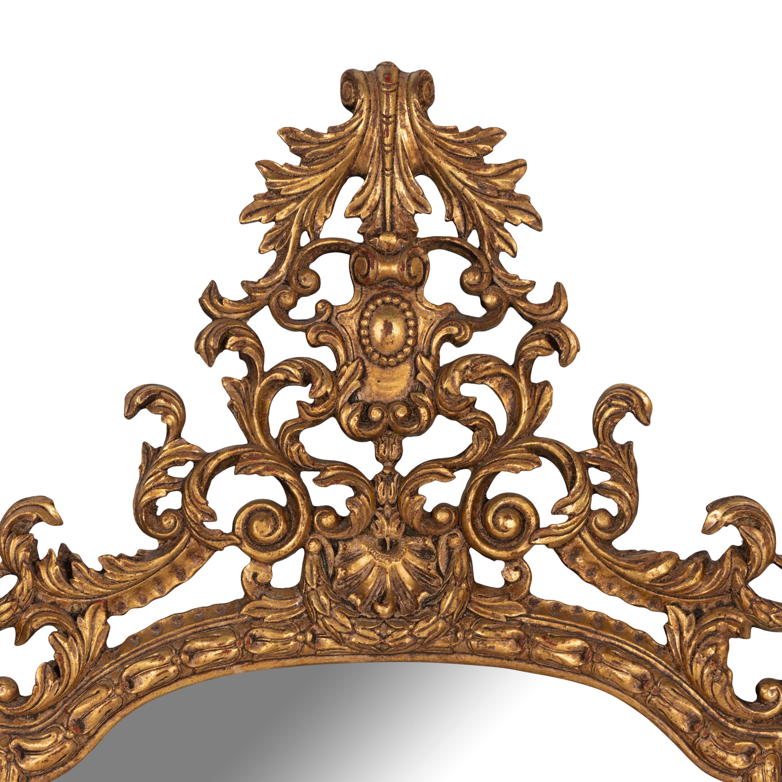 An Italian Rococo Style Giltwood Mirror